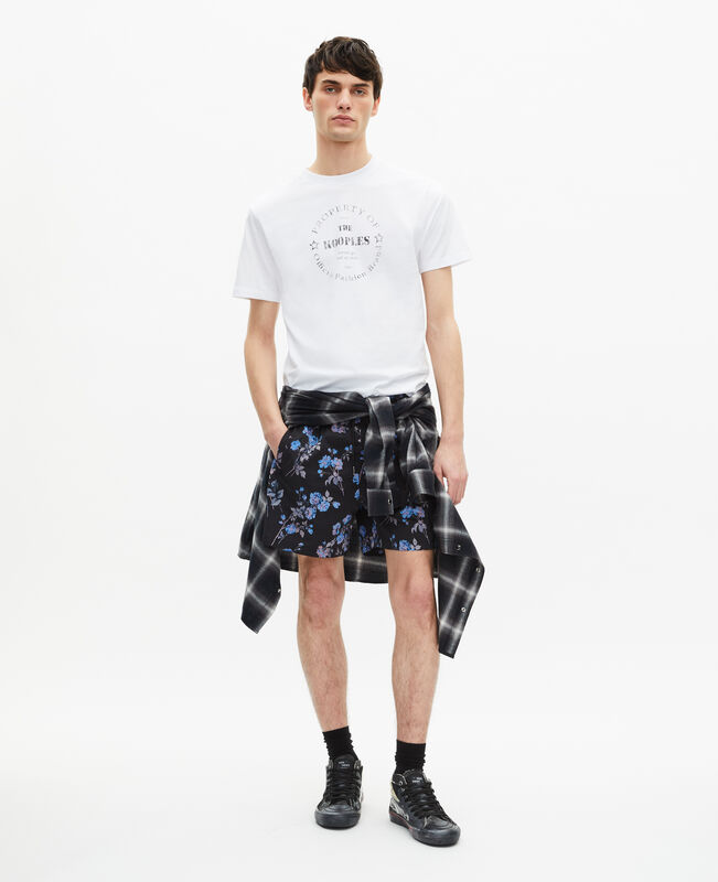 The Kooples HOMME BLACK BLUE maillot de bain imprimé fleuri noir