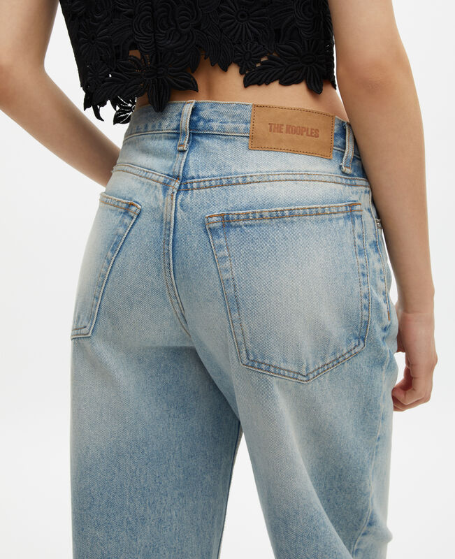 The Kooples FEMME BLUE BLEACHED / NAVY jean boyfriend bleu clair