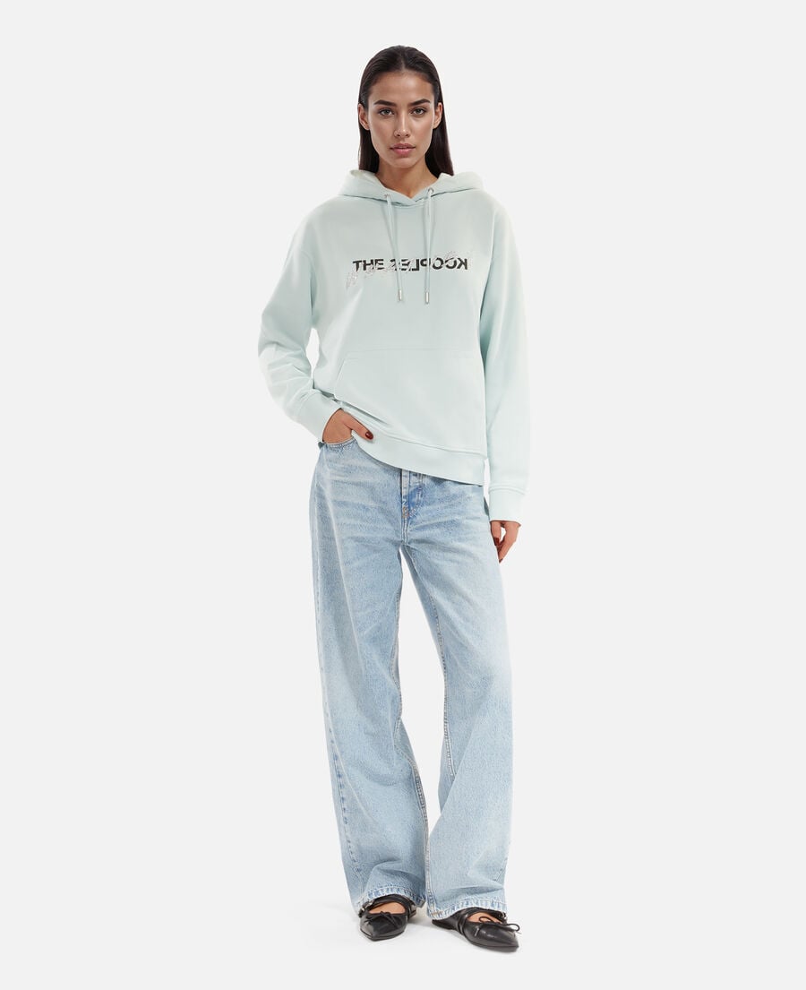 The Kooples FEMME BABY BLUE sweatshirt à capuche what is bleu clair