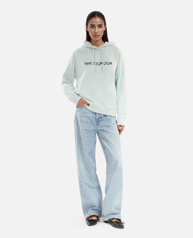 The Kooples FEMME BABY BLUE sweatshirt à capuche what is bleu clair