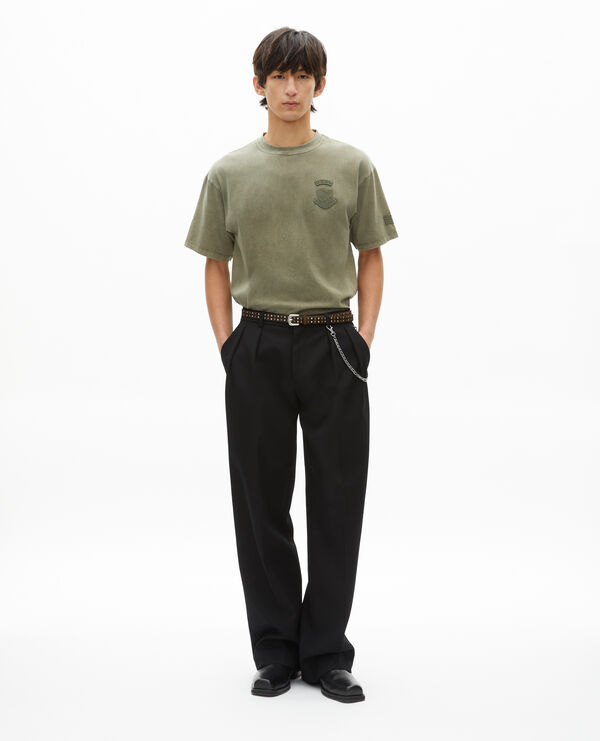 The Kooples HOMME KAKI t-shirt avec patchs kaki