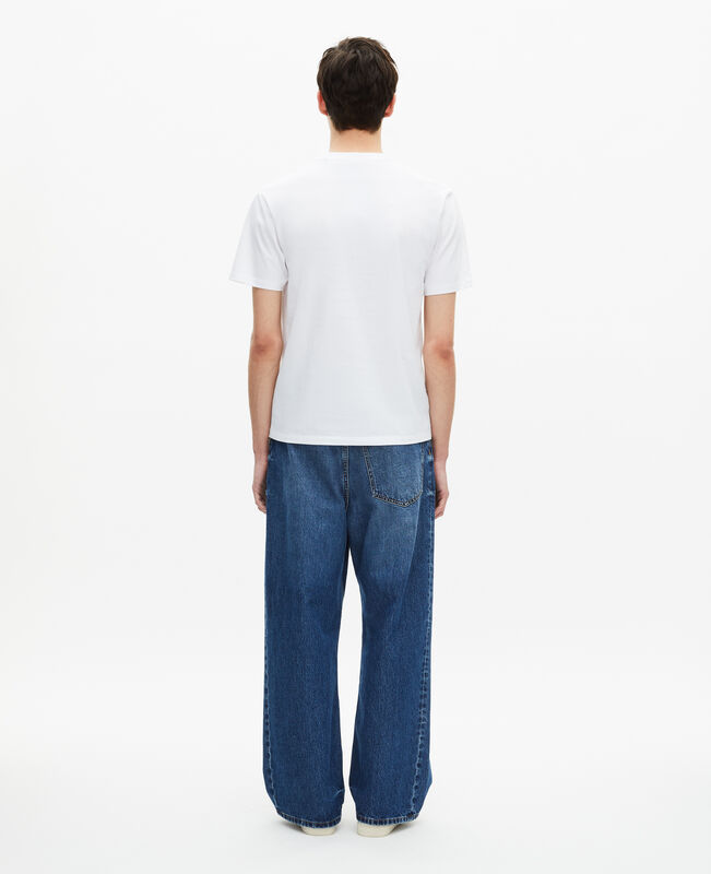 The Kooples HOMME WHITE t-shirt avec sérigraphie tag blanc