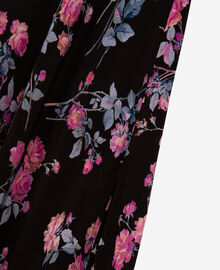 The Kooples FEMME BLACK / PINK jupe longue imprimé fleuri noire