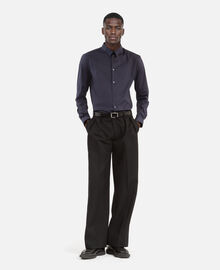 The Kooples HOMME NAVY chemise en popeline bleu marine