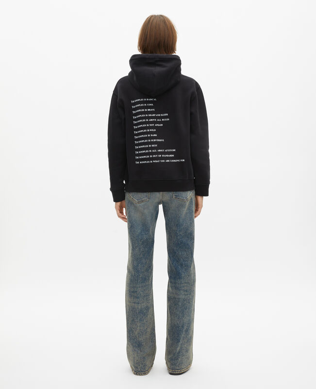 The Kooples FEMME BLACK sweatshirt à capuche what is avec strass noir