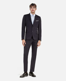 The Kooples HOMME DARK NAVY veste de costume en laine bleu marine coupe ajustée