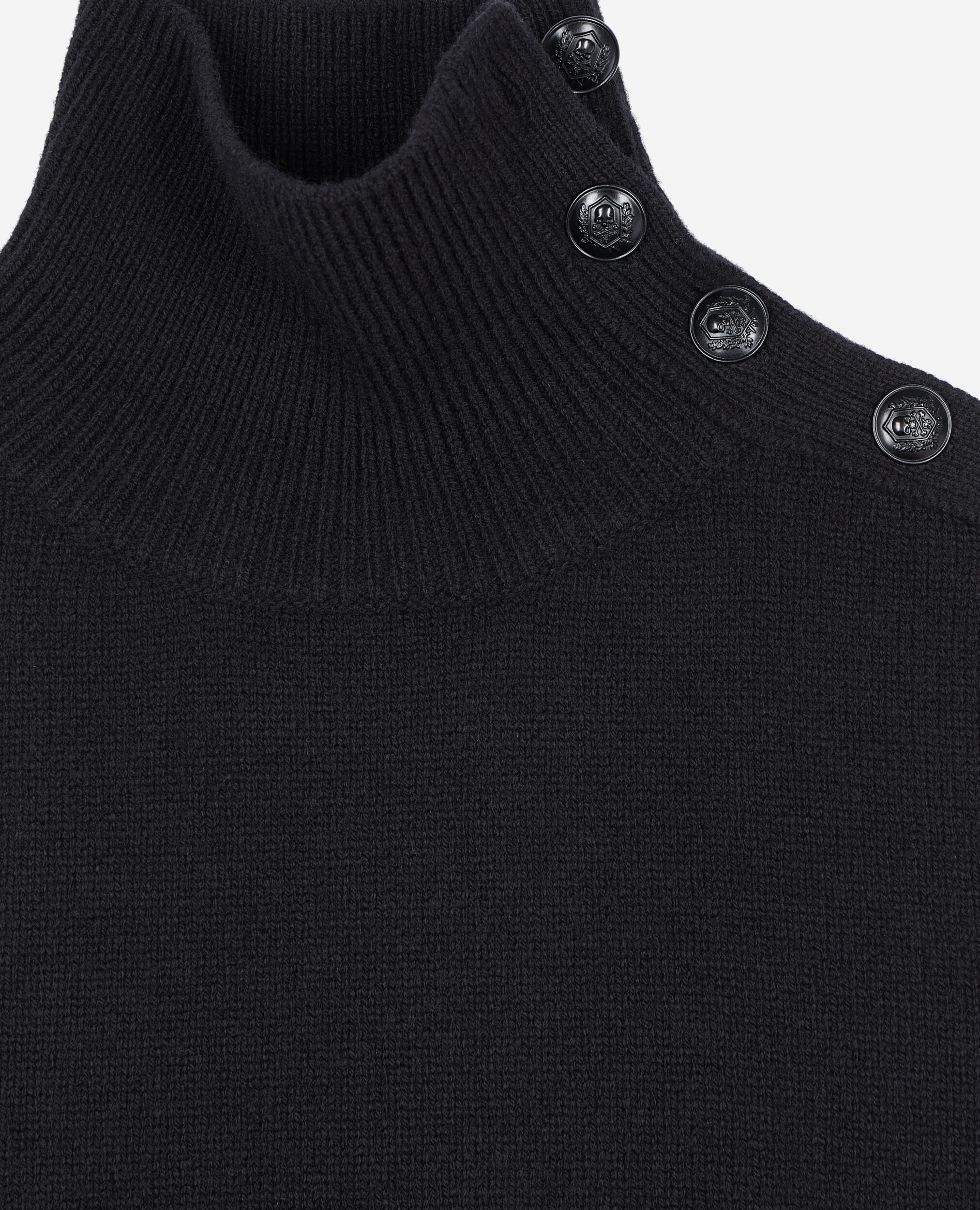 Pull en laine noir, BLACK, hi-res image number null