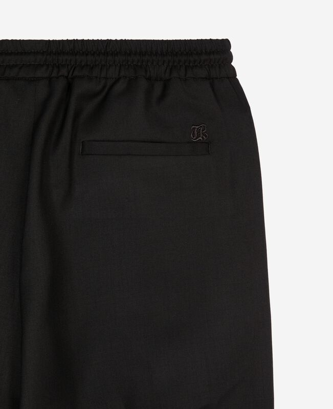 The Kooples FEMME BLACK pantalon droit en laine noir