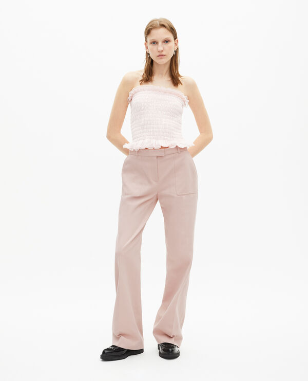 The Kooples FEMME LILA pantalon large rose clair