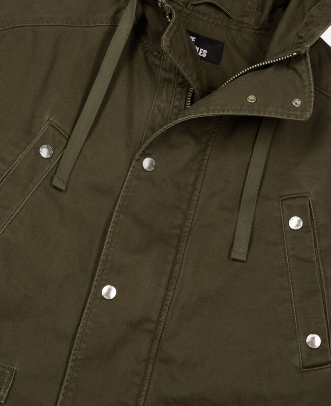 The Kooples HOMME KAKI parka à capuche kaki