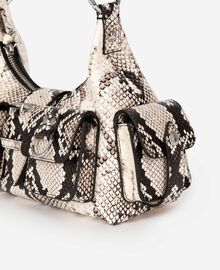The Kooples FEMME BLACK WHITE sac amelia small en cuir effet python