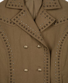 The Kooples FEMME KAKI caban avec studs et perles kaki