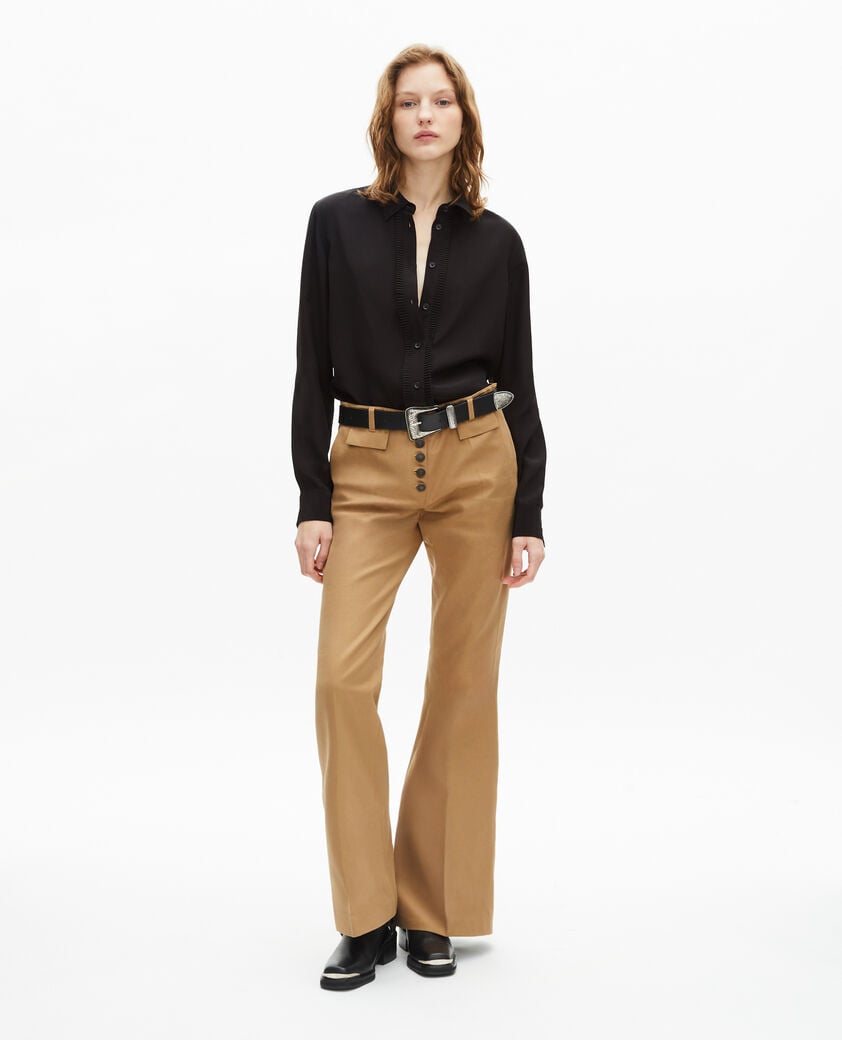 The Kooples DAMEN BLACK schwarzes seidenhemd