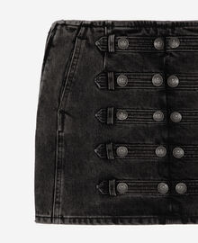The Kooples FEMME BLACK WASHED jupe courte en denim grise