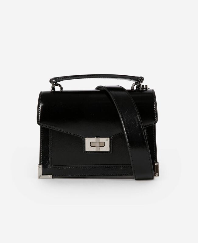 The Kooples FEMME BLACK sac emily small en cuir noir
