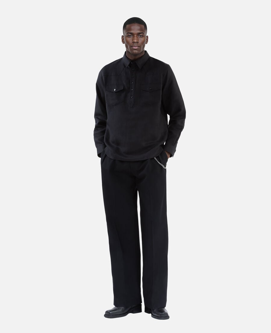The Kooples MEN BLACK black polo shirt
