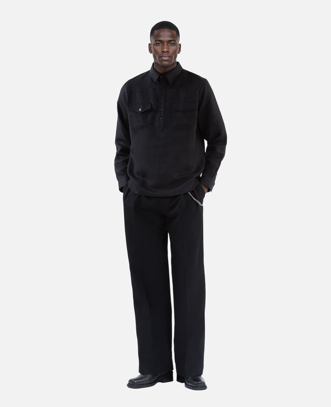 The Kooples HOMME BLACK chemise style polo noire