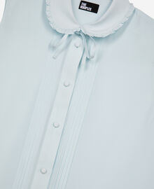 The Kooples FEMME BABY BLUE chemise sans manches en soie bleu clair