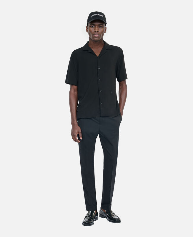 The Kooples HOMME BLACK chemise manches courtes noire