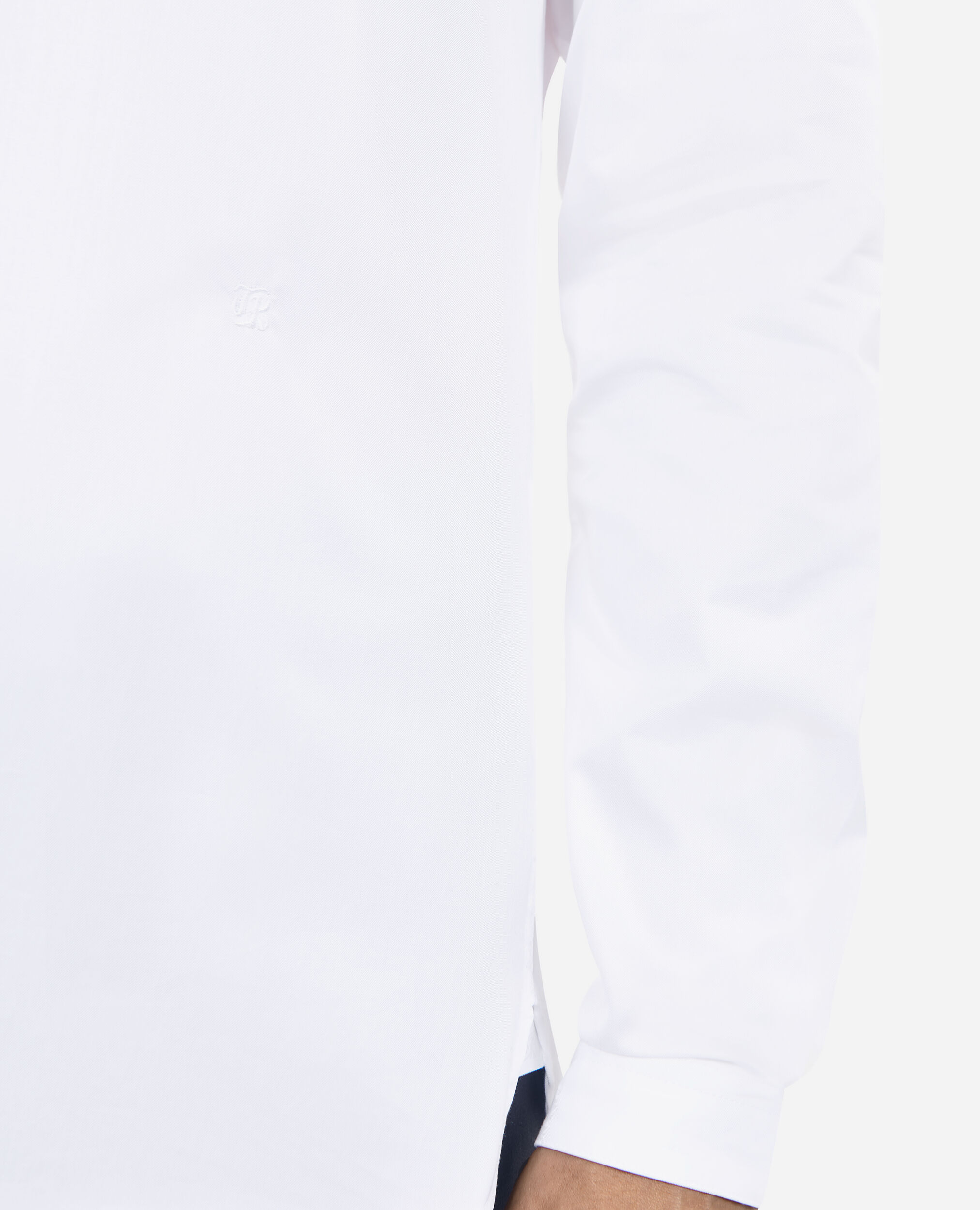 Chemise col officier blanche, WHITE, hi-res image number null