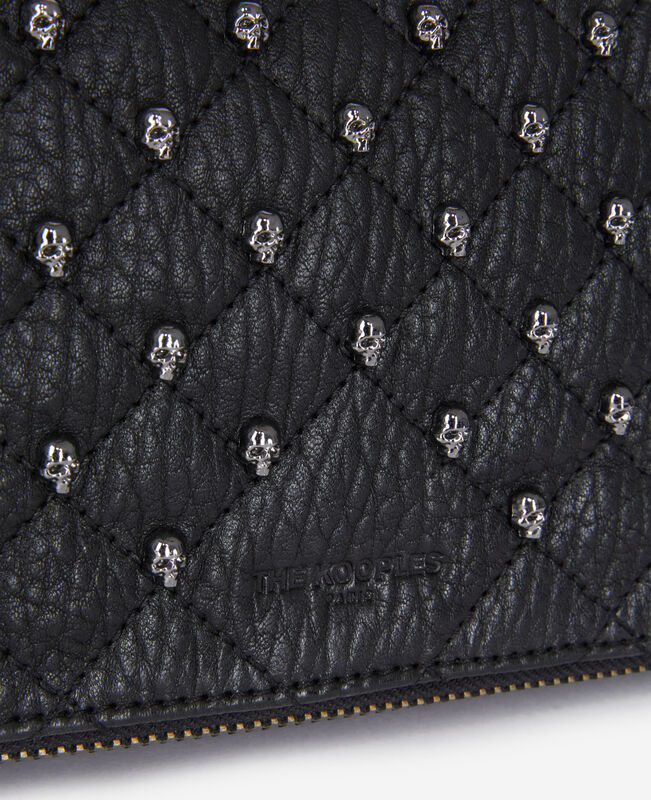 The Kooples FEMME BLACK pochette héritage medium en cuir noire
