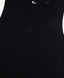 The Kooples HOMME BLACK WASHED débardeur avec broderie blason noir