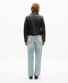The Kooples FEMME BLACK blouson motard en cuir noir