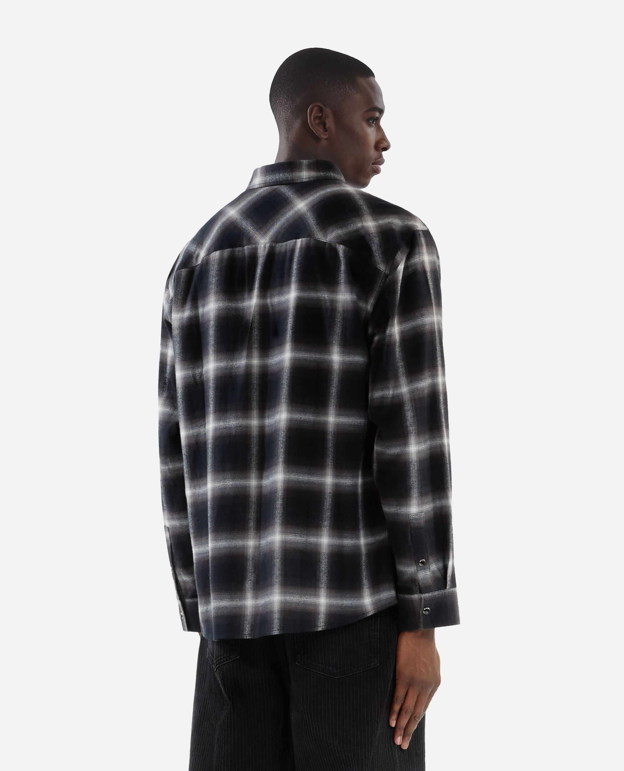 Chemise à carreaux noire, BLACK GREY WHITE, hi-res image number null