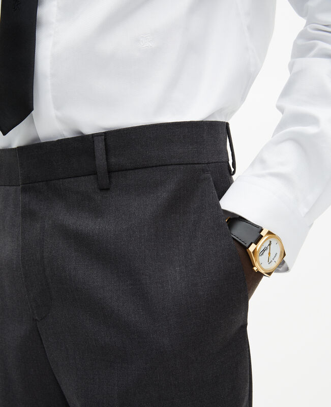 The Kooples HOMME GREY pantalon de costume en laine ajusté gris