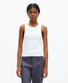 The Kooples FEMME WHITE débardeur avec blason blanc