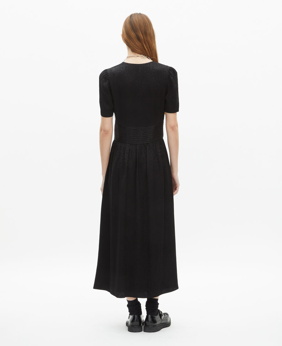 The Kooples WOMEN BLACK black jacquard maxi dress