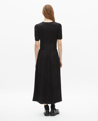 The Kooples WOMEN BLACK black jacquard maxi dress