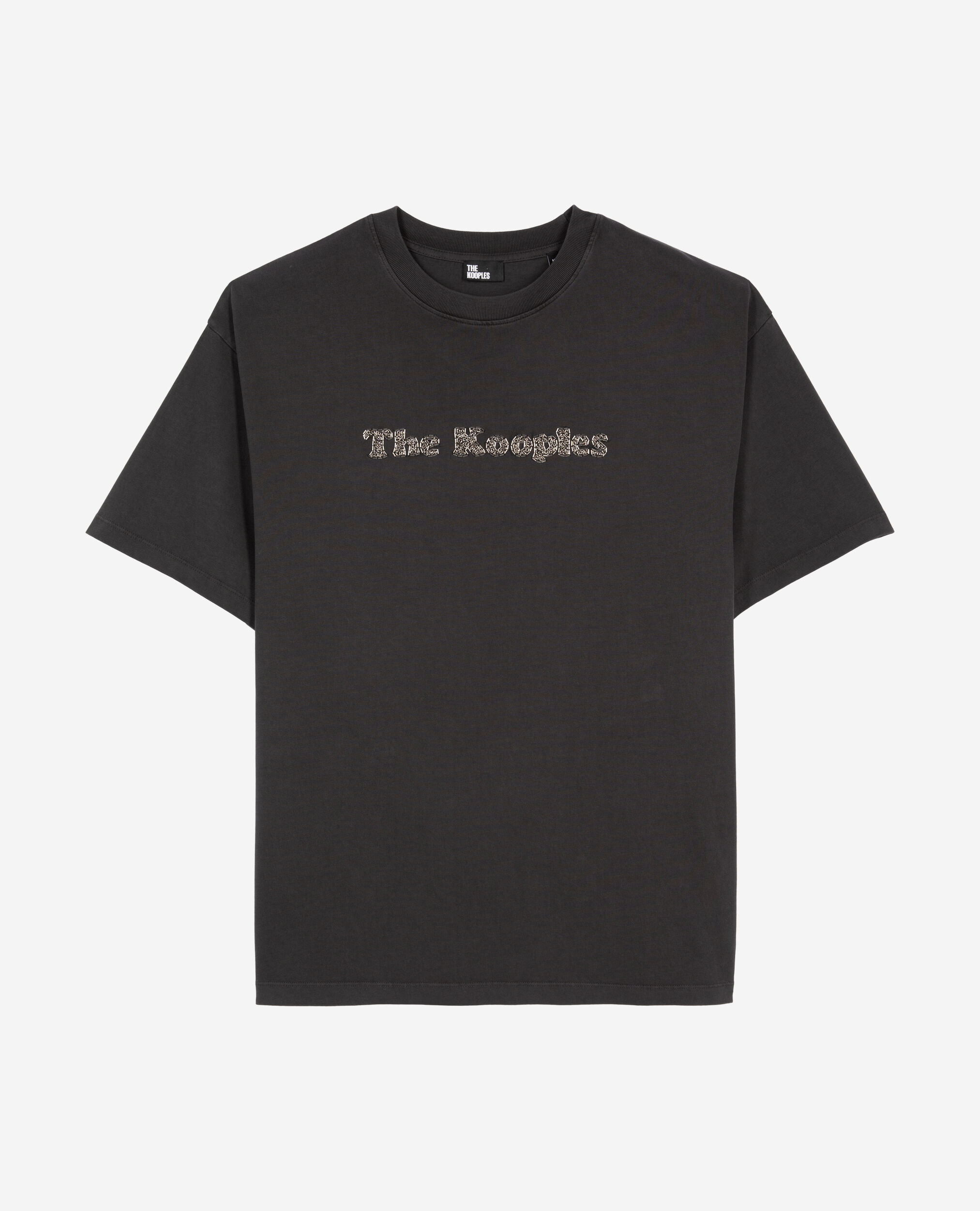 T-shirt avec logo délavé noir, BLACK WASHED, hi-res image number null