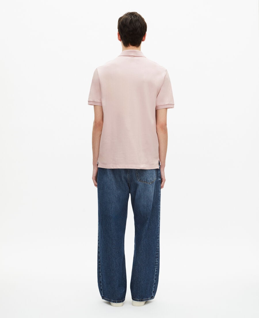 The Kooples MEN LILA piqué polo with classic pink collar