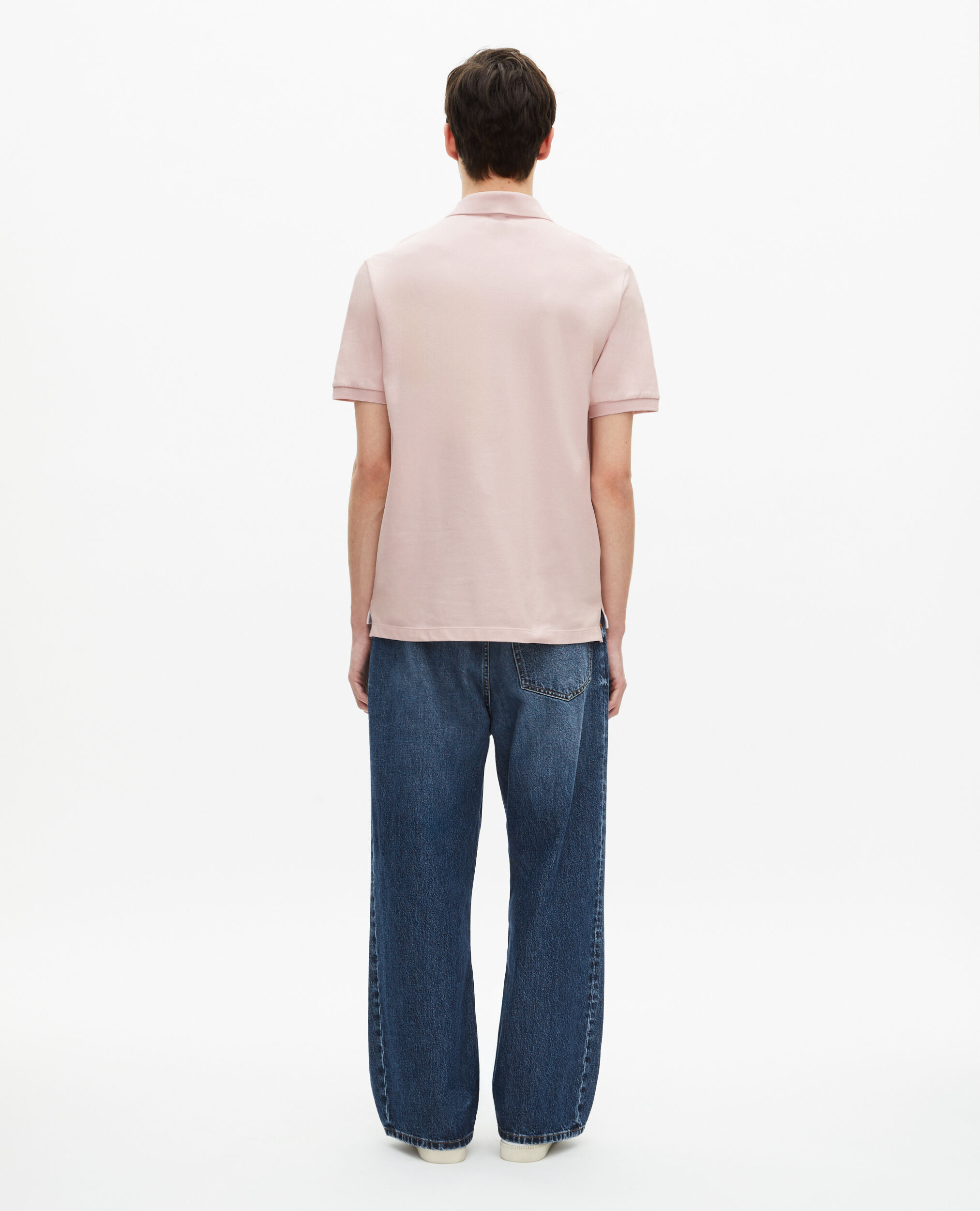 Polo en piqué col classique rose pâle, LILA, hi-res image number null