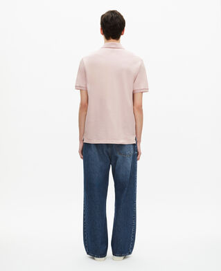 The Kooples MEN LILA piqué polo with classic pink collar