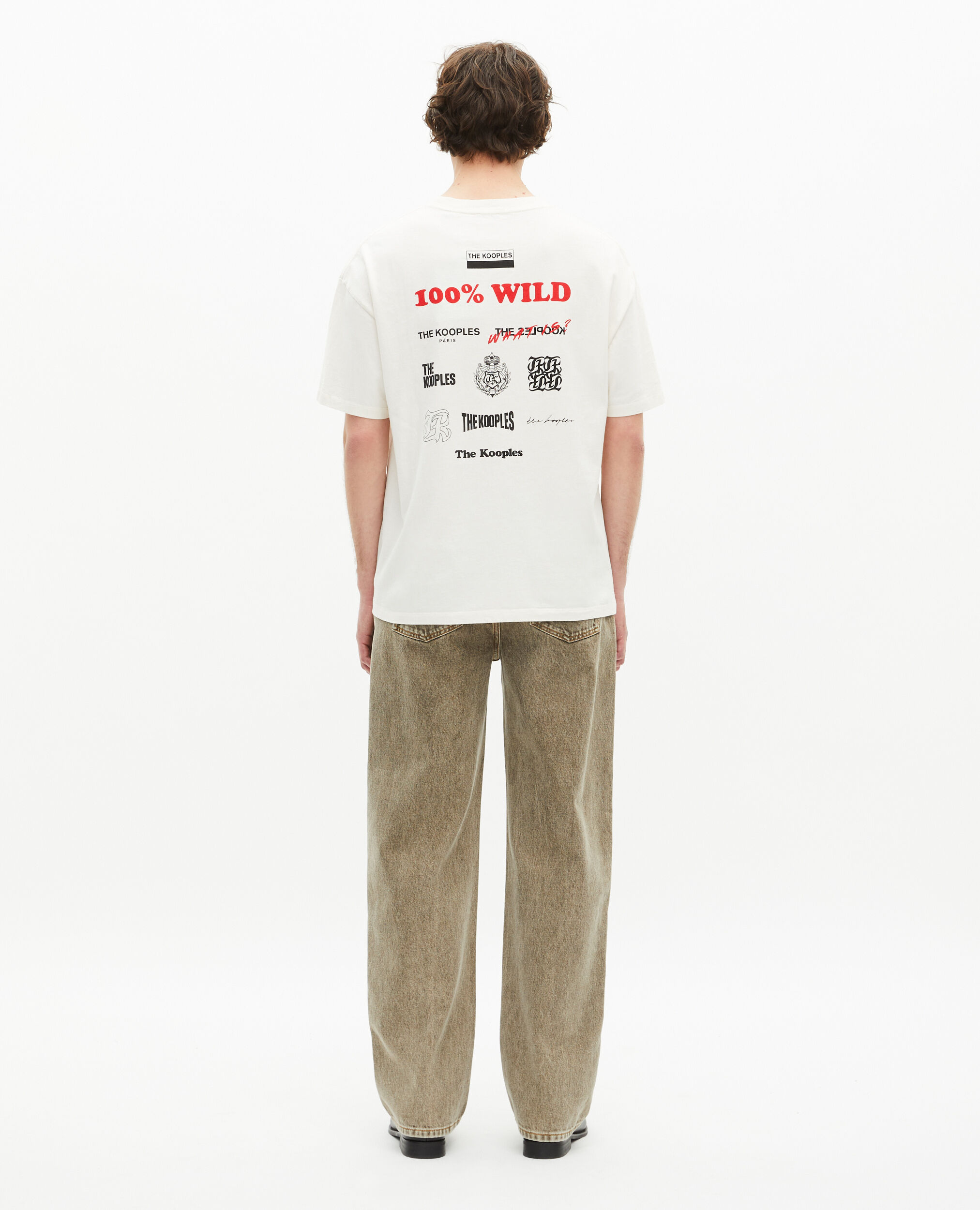 T-shirt oversize avec sérigraphie écru, ECRU, hi-res image number null