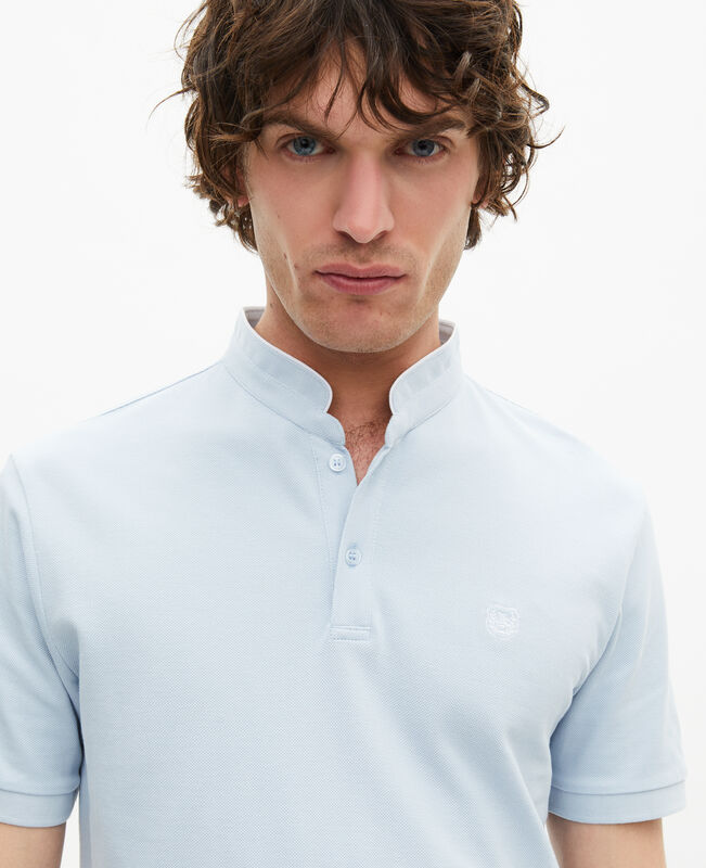 The Kooples HOMME BLUE polo en coton piqué bleu clair