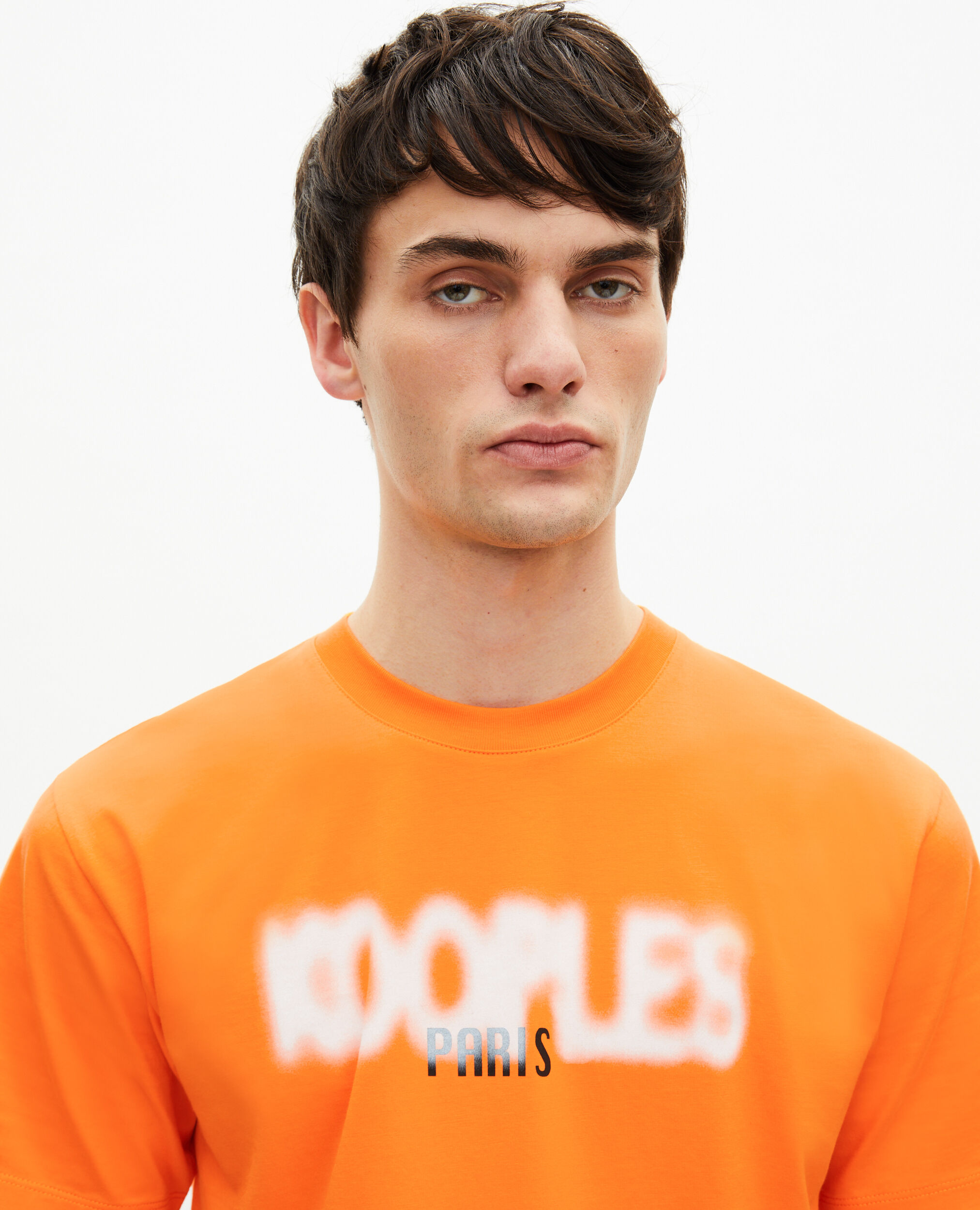 T-shirt avec sérigraphie logo orange, ORANGE, hi-res image number null