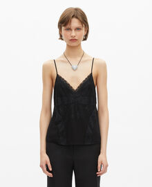 The Kooples FEMME BLACK caraco avec dentelle noir
