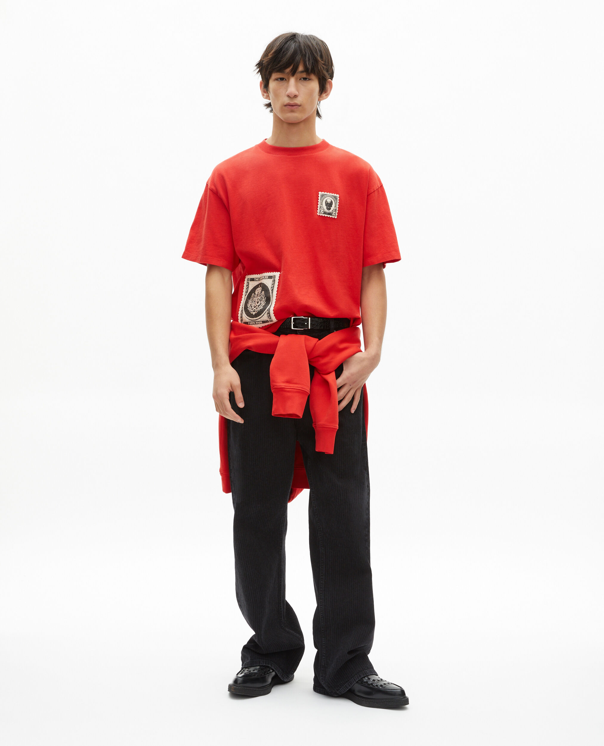 T-shirt avec patchs rouge, RED, hi-res image number null