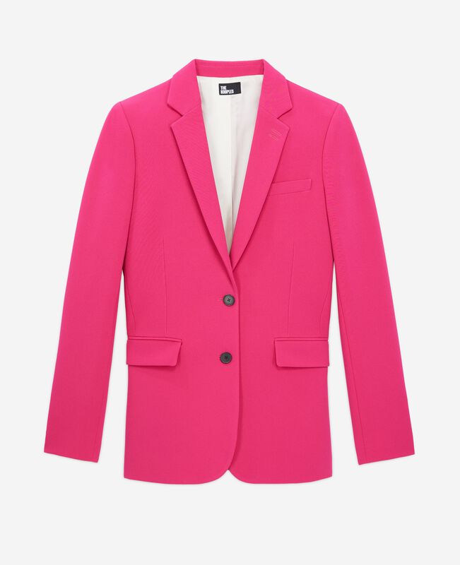 The Kooples FEMME PINK veste tailleur rose en crêpe