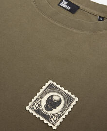 The Kooples HOMME DARK BROWN t-shirt avec patchs kaki