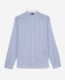 The Kooples HOMME BLUE WHITE chemise formelle à rayures bleue