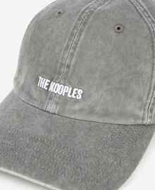 The Kooples MIXTE BLACK WASHED casquette logo brodé noire