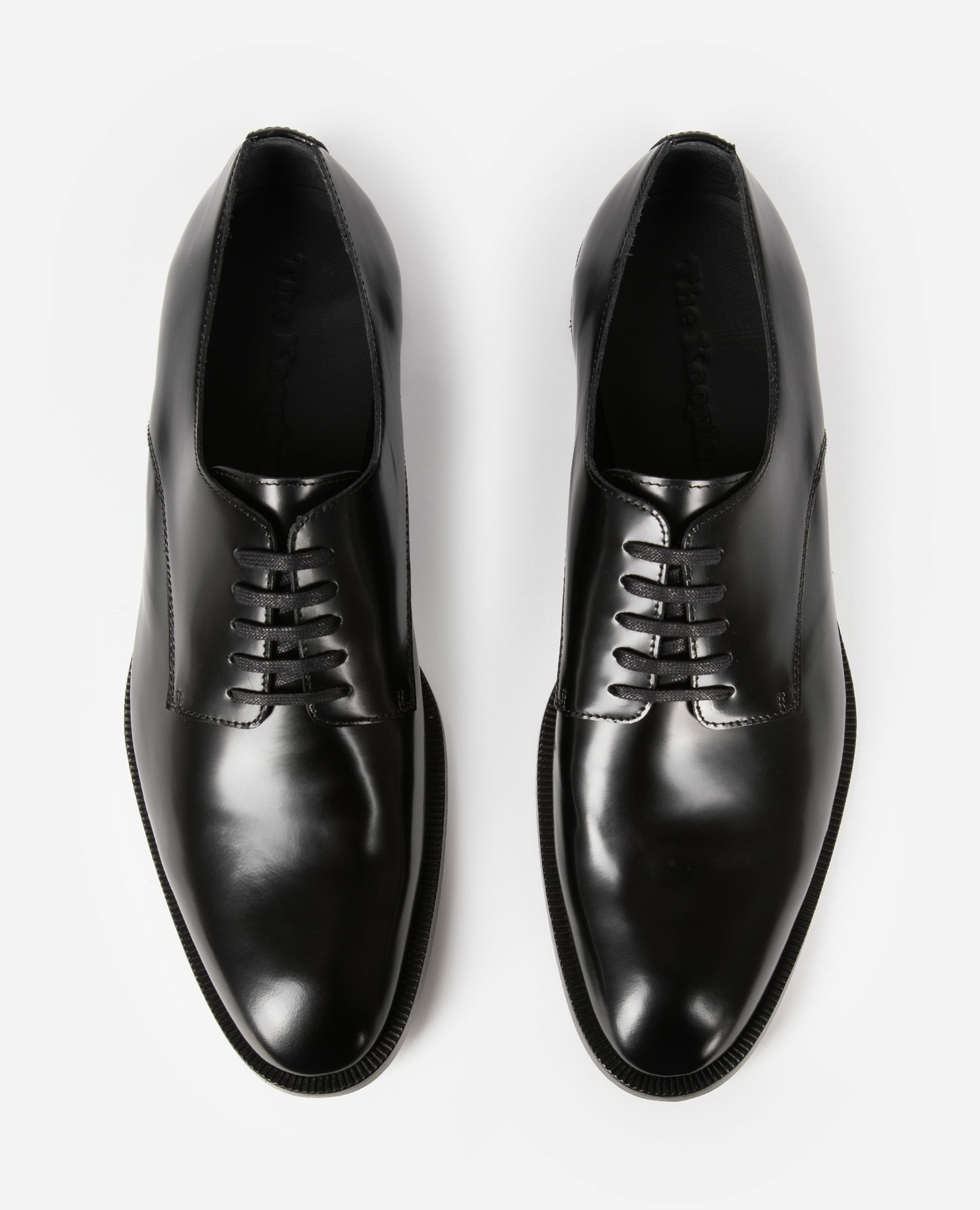 Derbies en cuir noir, BLACK, hi-res image number null