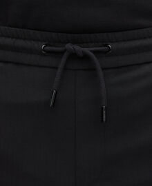 The Kooples HOMME BLACK pantalon en laine coupe droite noir 