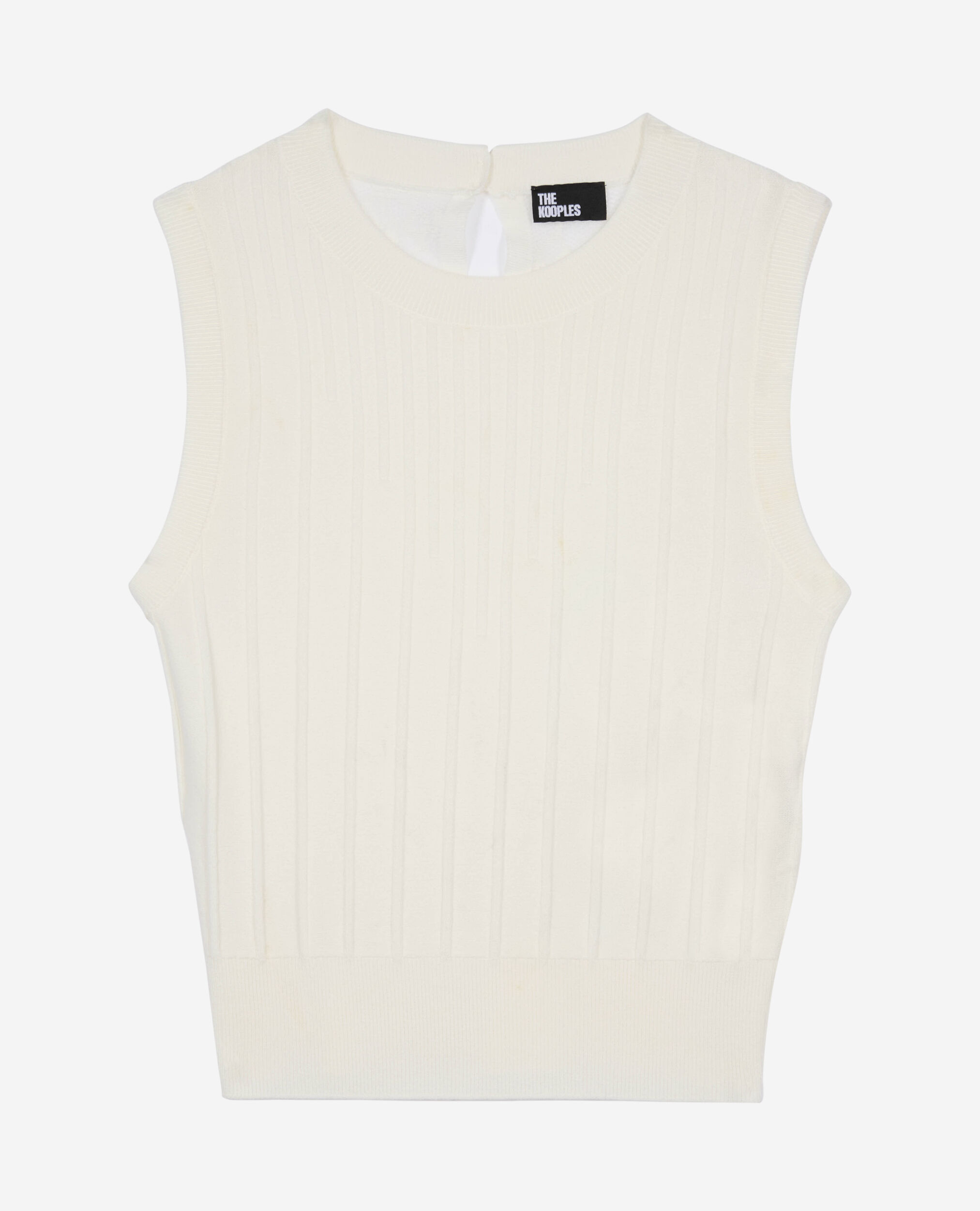 Top en maille blanc, WHITE, hi-res image number null