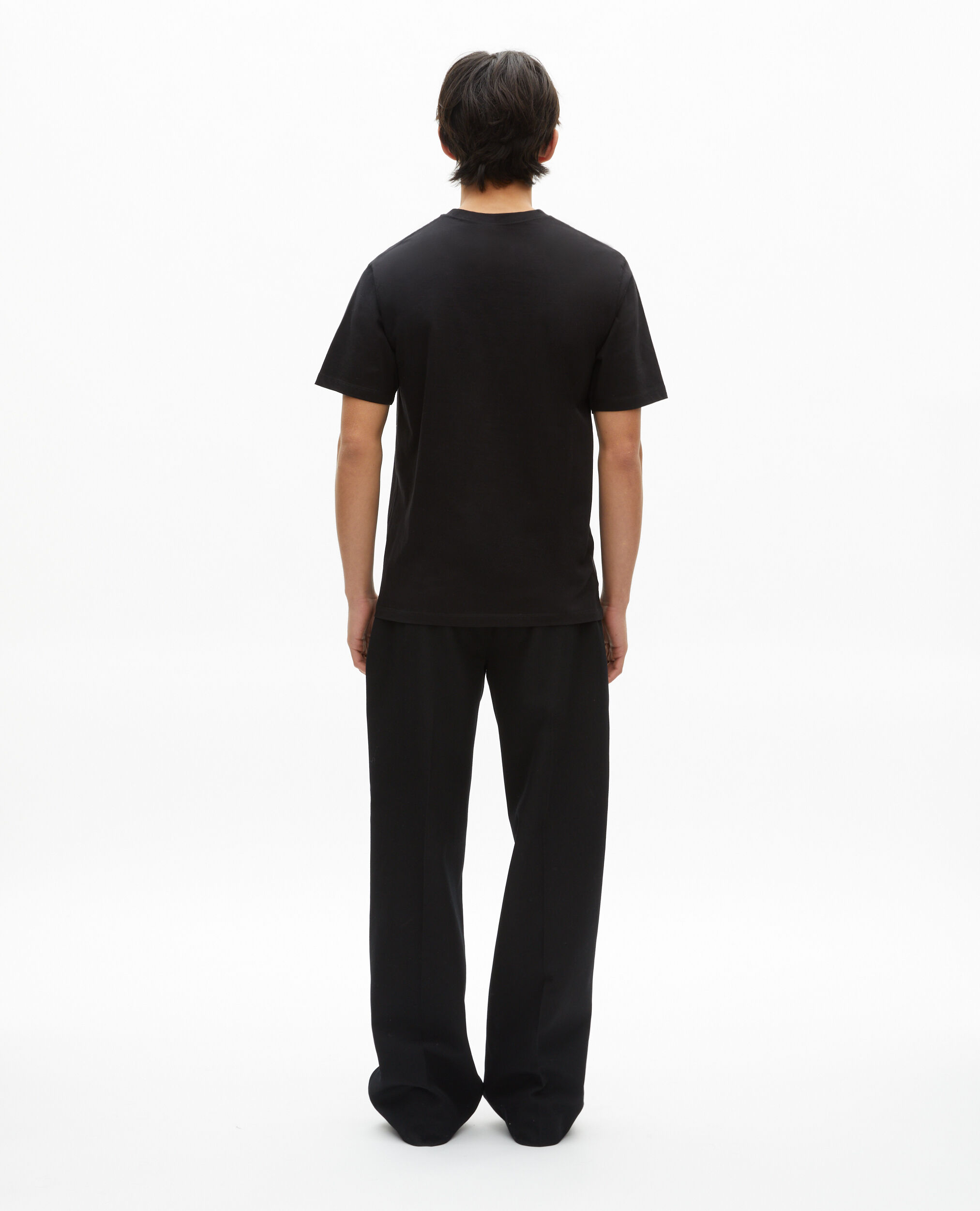 T-shirt avec flocage coeur noir, BLACK, hi-res image number null