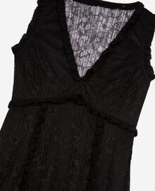 The Kooples FEMME BLACK robe longue avec dos en dentelle noire